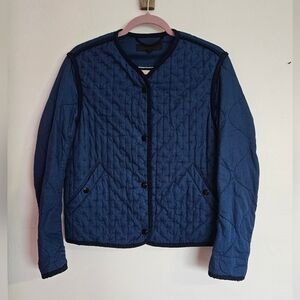 Rag & Bone indigo blue quilted boxy fit jacket military chore style fits XXS